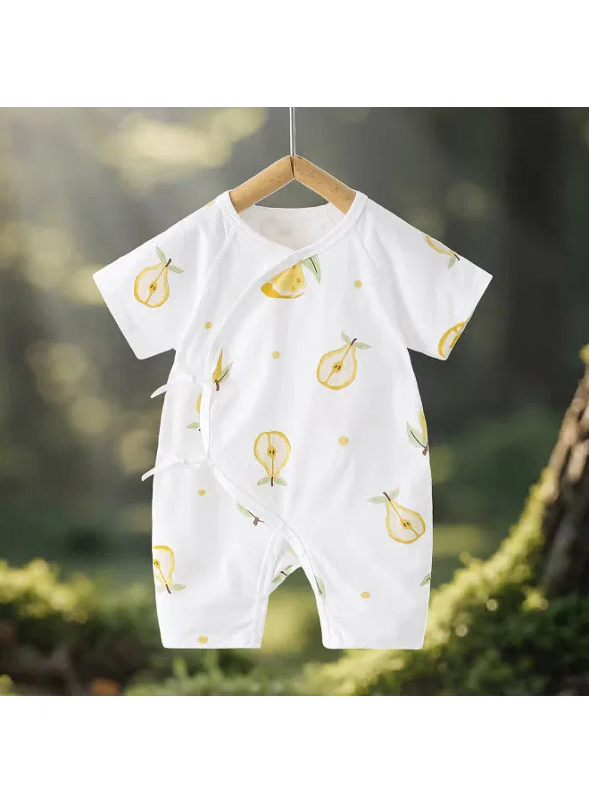 Боди-комбинезон с коротким рукавом с принтом Summer Sweet Pear Doxiluka, желтый — фото 2