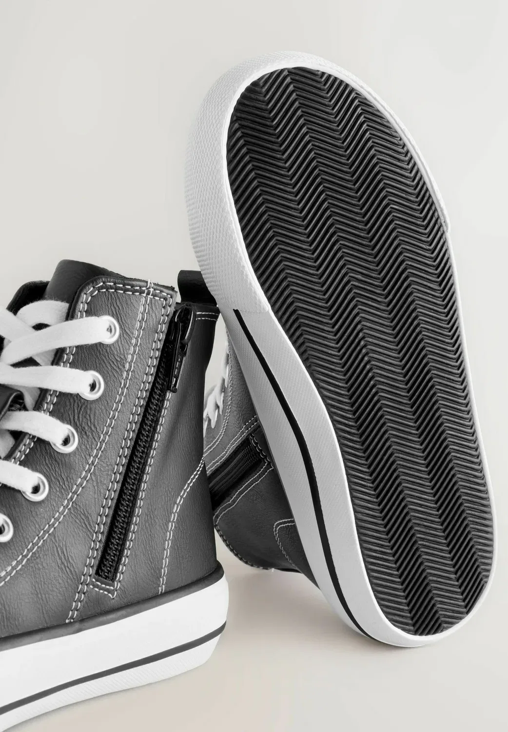 Высокие кроссовки Next, Black Faux Leather — фото 3