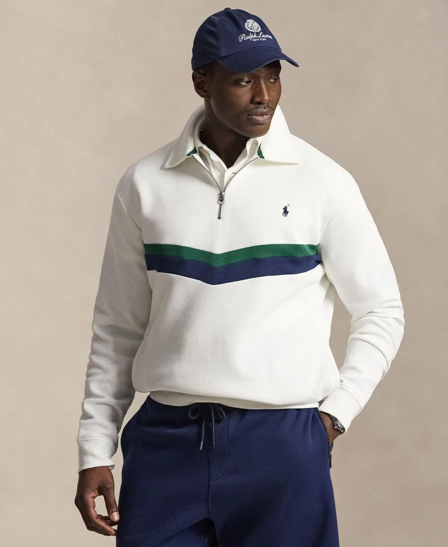 Свитшот с четверть-молнией Polo Ralph Lauren, White