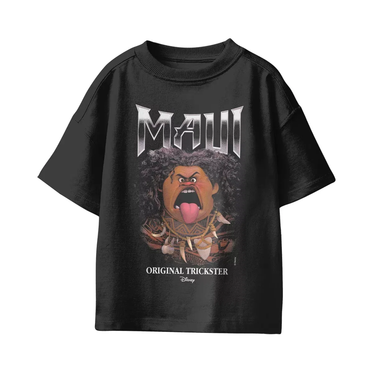 Детская футболка с принтом Original Trickster Maui Yell Disney, Black — фото 2