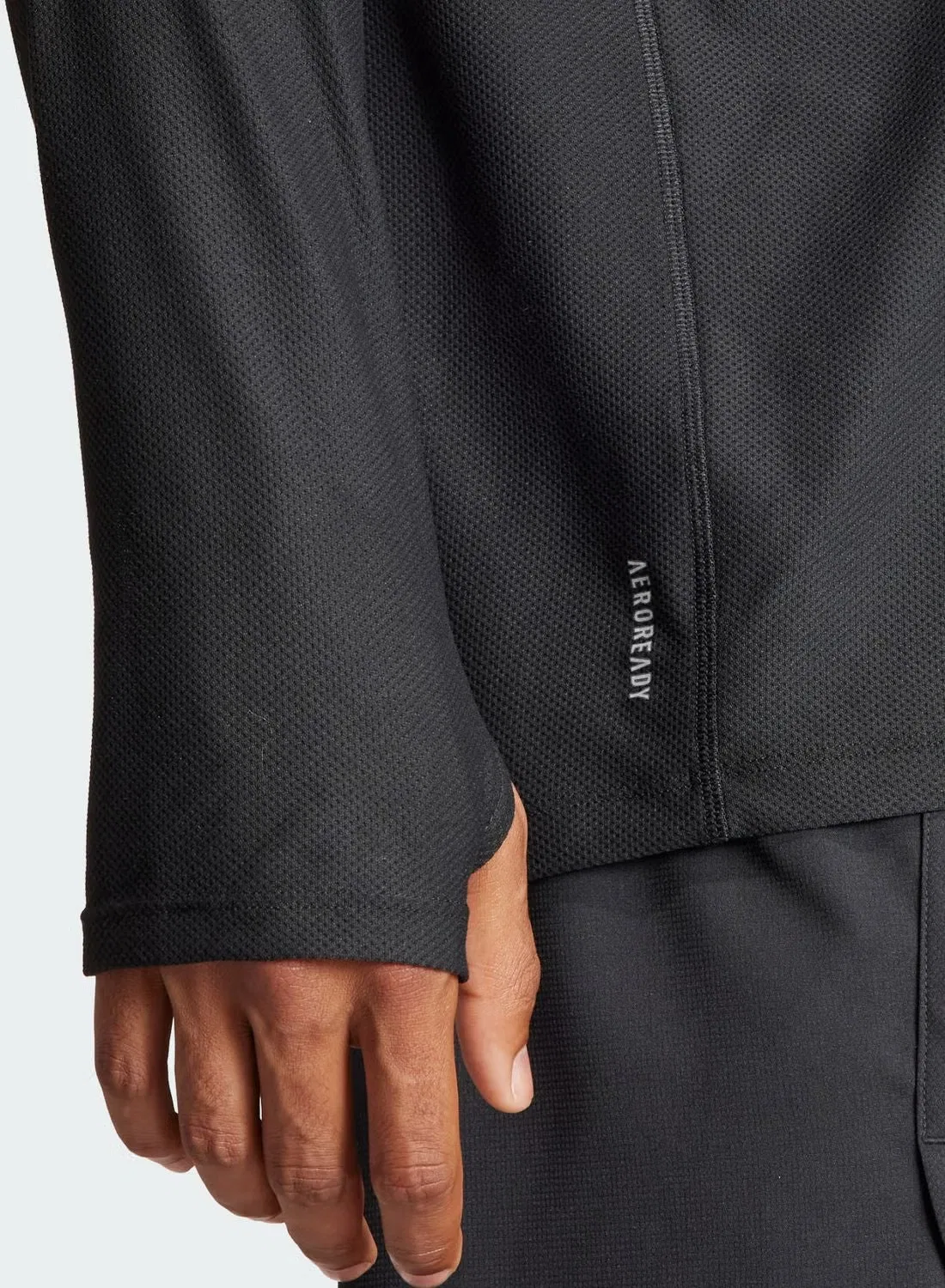 Лонгслив с длинным рукавом Own the Run Adidas, черный — фото 4