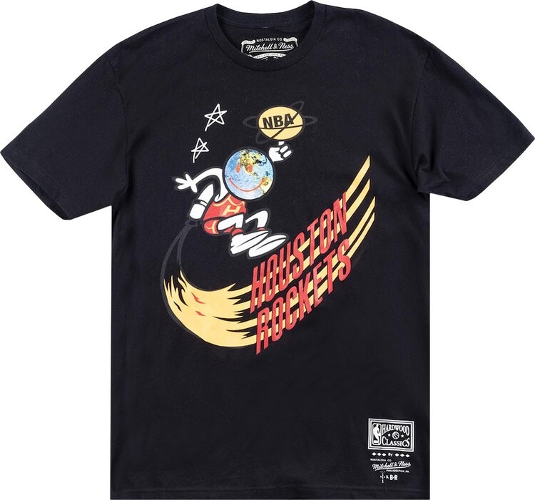 

Футболка Cactus Jack by Travis Scott x BR x Mitchell & Ness Rockets T-Shirt 'Black', черный