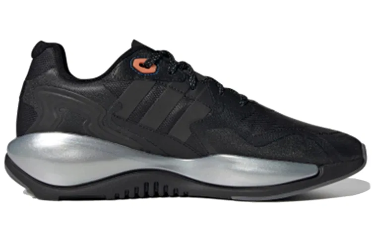 Мужские кроссовки с металлическими деталями Zx Alkyne Black Silver, Adidas Originals, Black Silver — фото 3