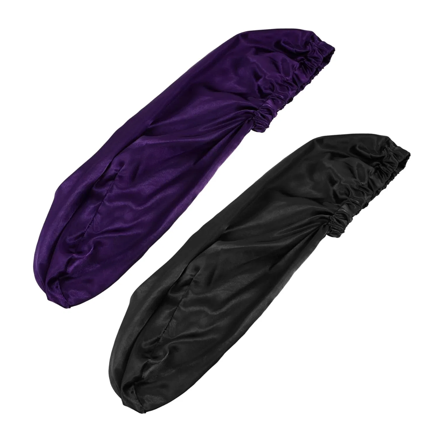 Шапочка для душа Satin, IWOWHERO, 4 Pieces, Black and Dark Purple