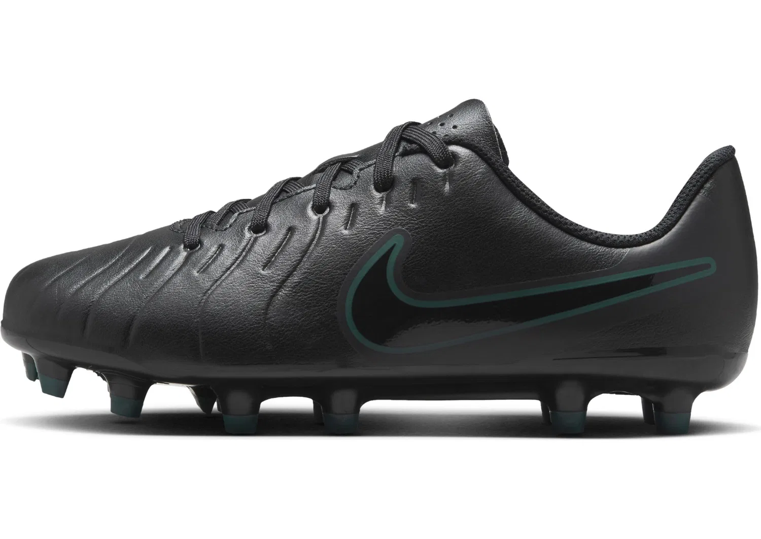 Детские бутсы для мальчиков с синтетическим верхом Jr Tiempo Legend 10 Club NIKE, Black Black Deep Jungle