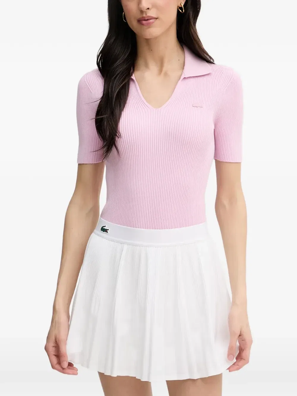 Футболка Lacoste Розовая с коротким рукавом