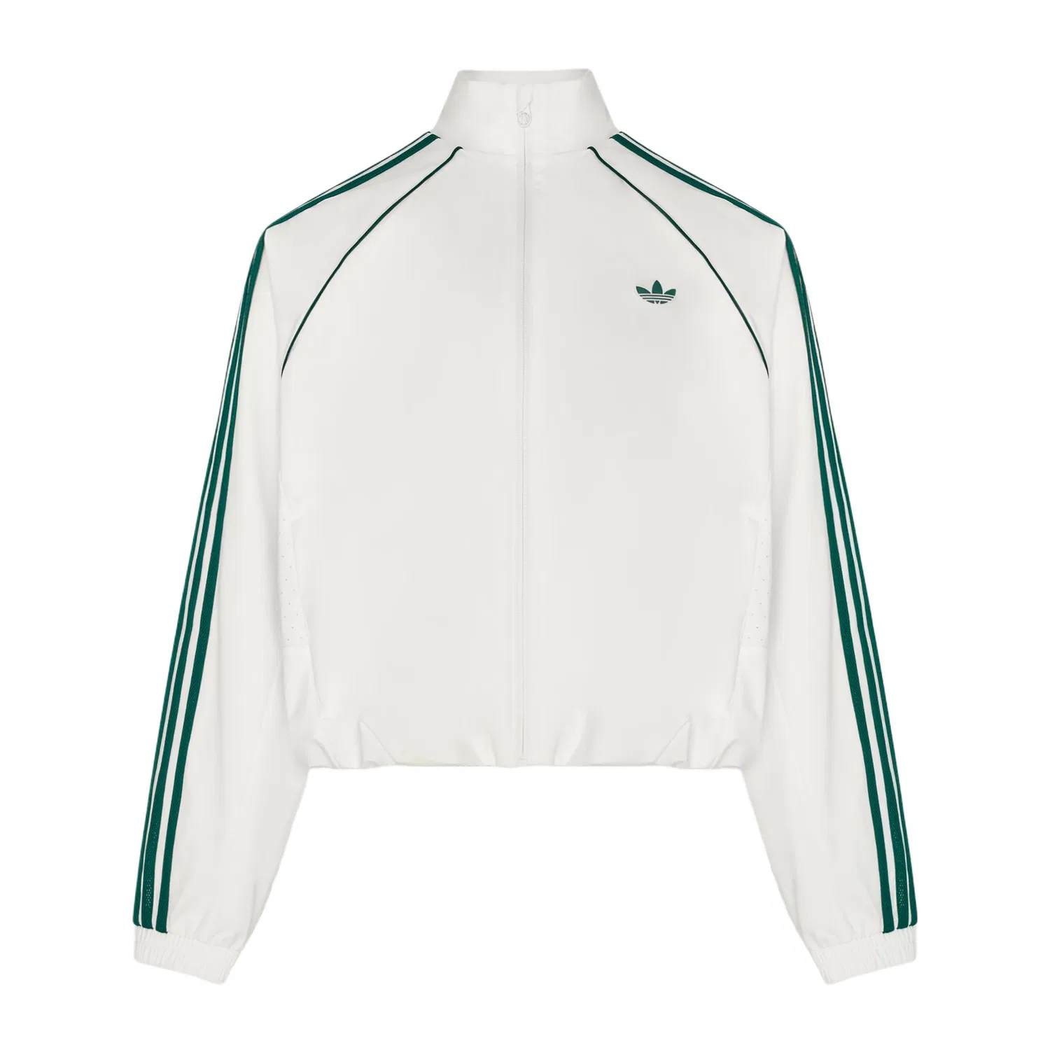Женская куртка для защиты от солнца со стоячим воротником Adidas Originals, Jade White/Forest Green