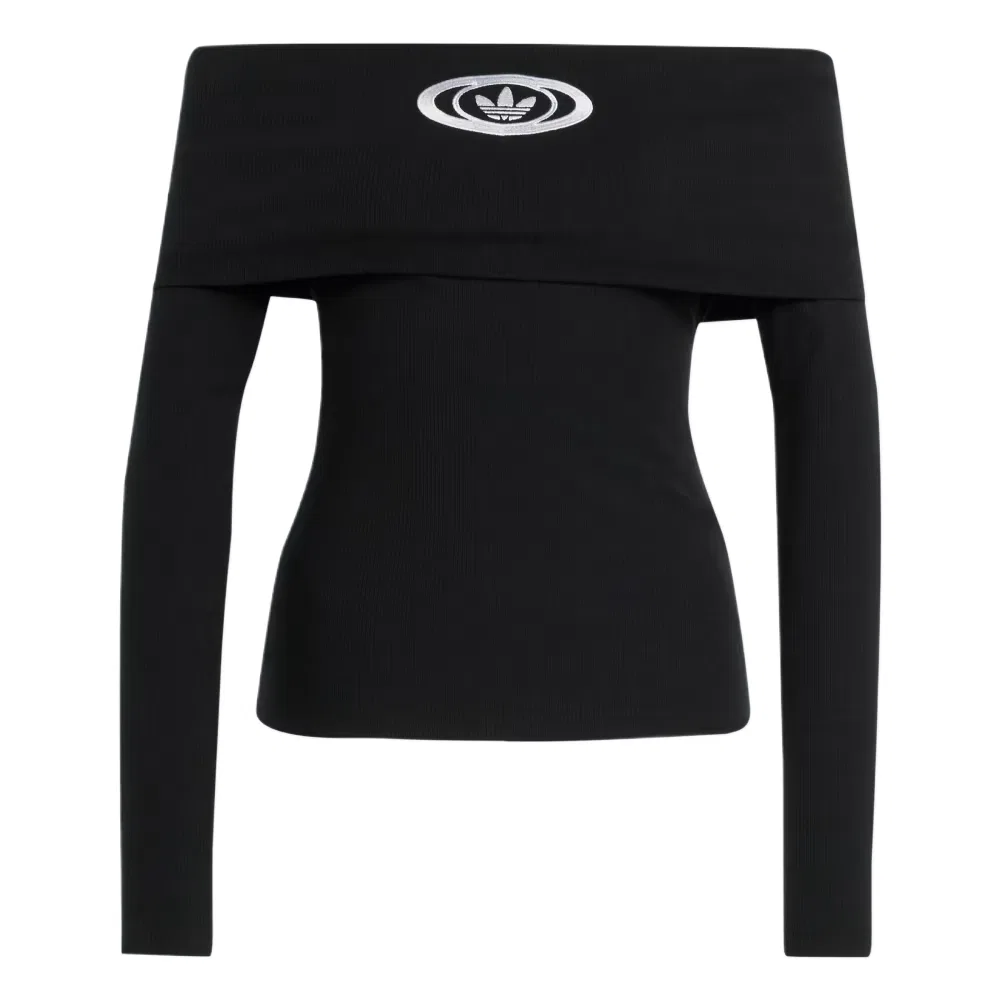 Женская футболка с лодочкой Adidas Originals, Black
