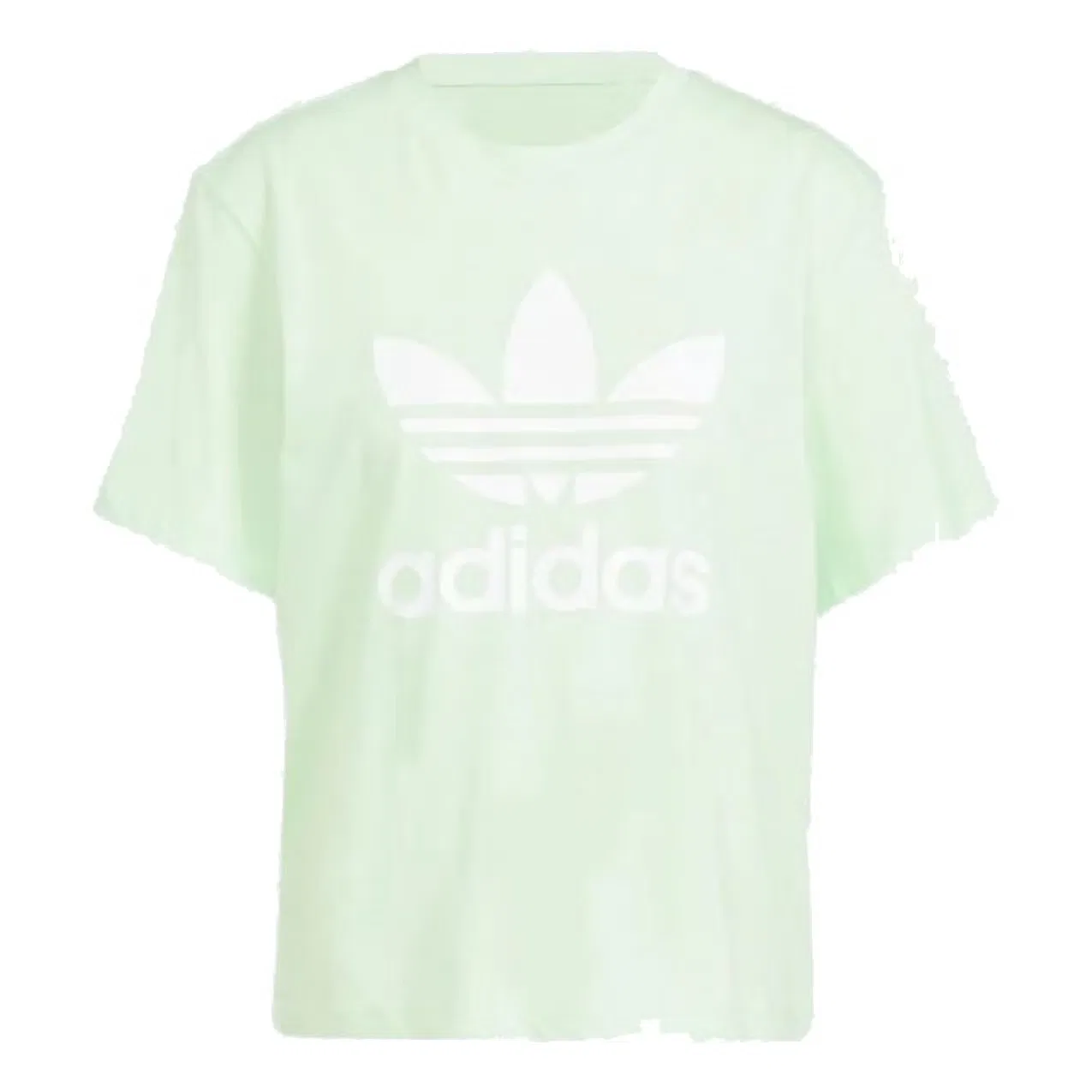 Футболка с принтом Trefoil Boxy Adidas, зеленый