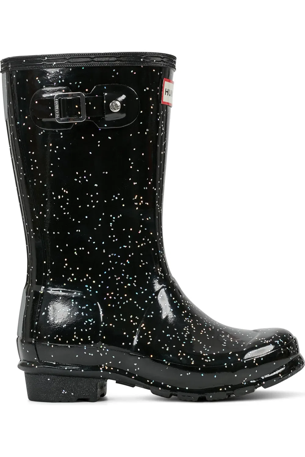 Детские сапоги резиновые водонепроницаемые с блестками Original Giant Glitter Hunter, черный — фото 2