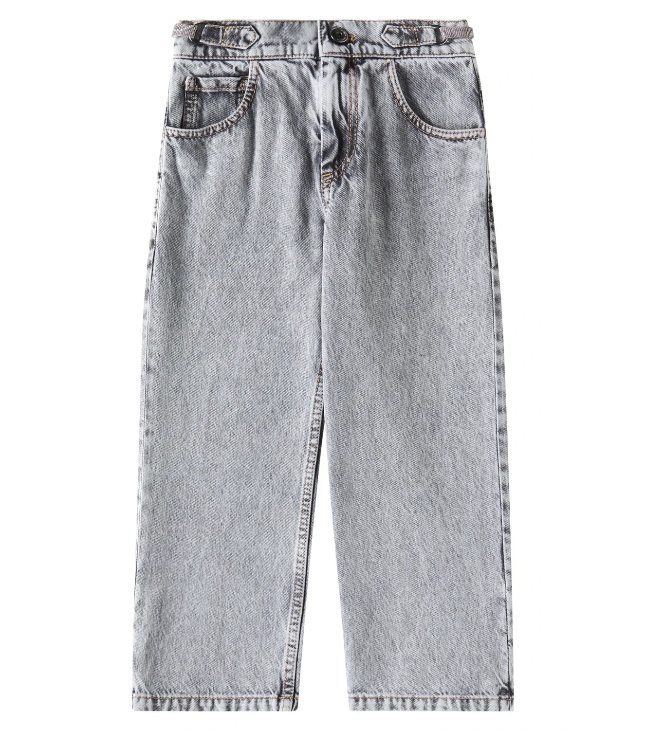 Джинсы прямые Monili Brunello Cucinelli Kids, серый
