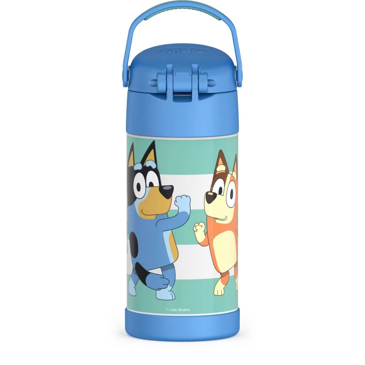 Детская бутылка для воды 350 мл с трубочкой и ручкой Bluey Thermos, Bluey — фото 4