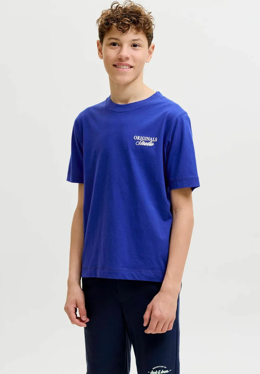 Jornorrebro typo tee ss crew neck sn jnr - print t-shirt Jack & Jones Junior, Bluing — фото 3