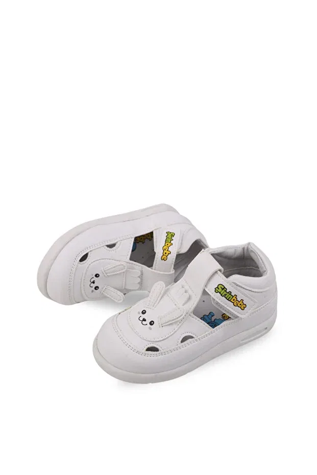 Детские туфли для девочек ортопедические без застежек Walkenzo, White — фото 4
