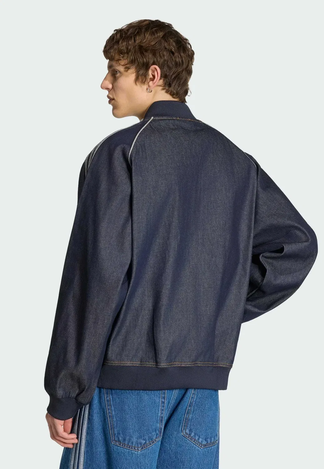 Спортивная куртка из денима Sst adicolor - джинсовая куртка Adidas Originals, Indigo Denim — фото 3