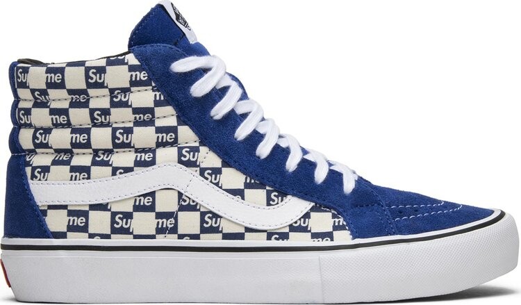 

Кеды Vans Supreme x Sk8-Hi Pro Checkered Blue, синий