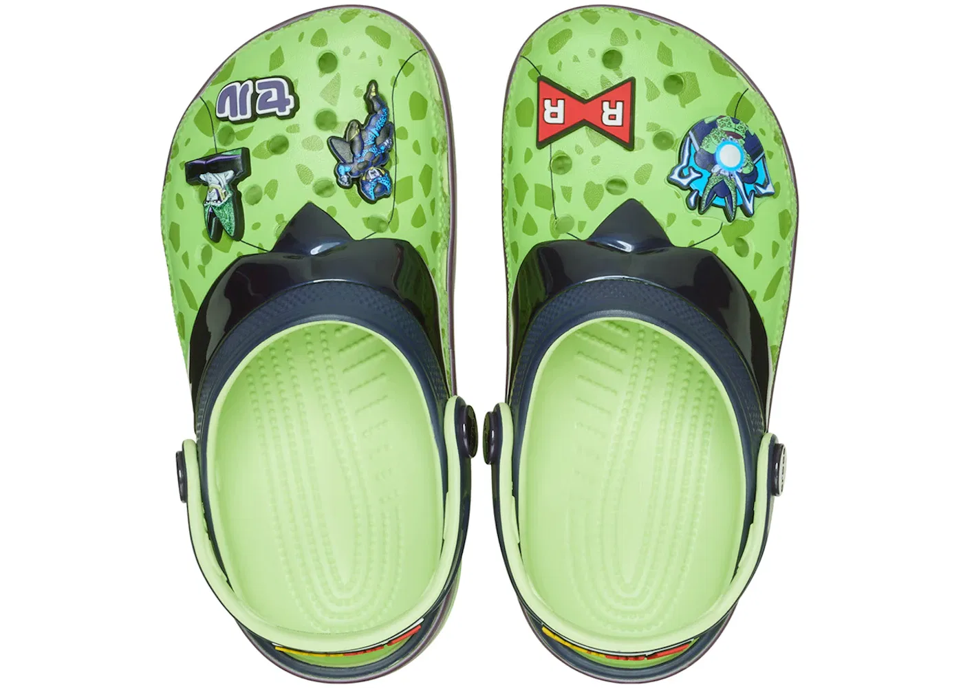 Детские клоги Classic Clog Dragon Ball Z Cell Crocs, Green/Purple/Multi — фото 2