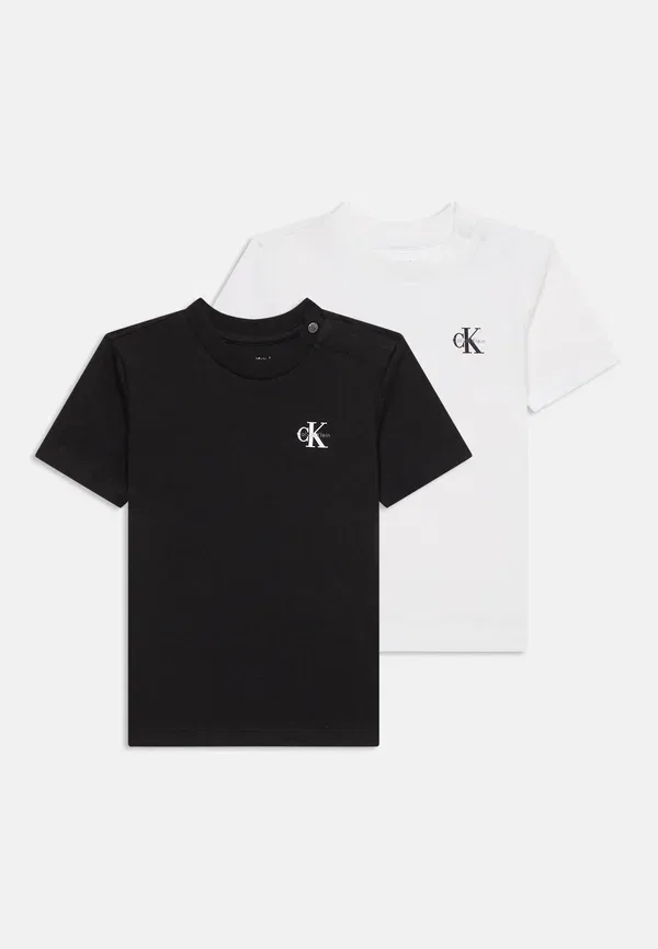 Футболки унисекс, комплект из 2 штук - базовая футболка Calvin Klein Jeans, белый/черный