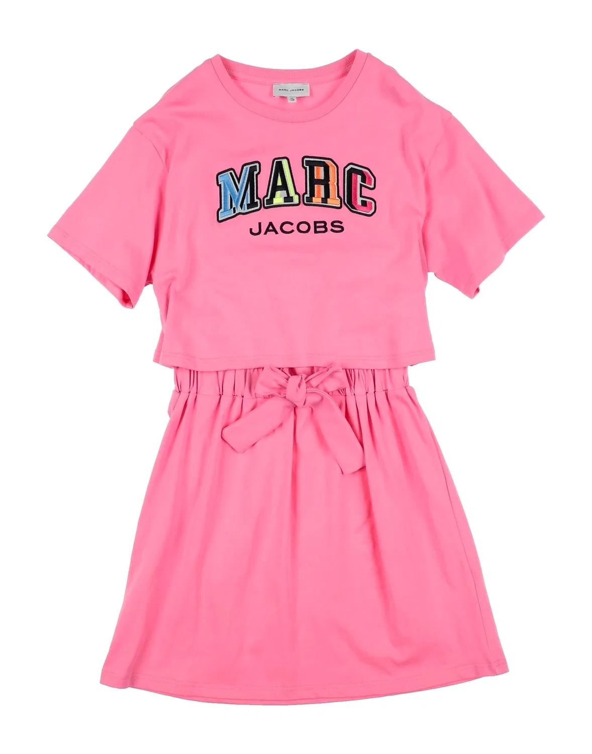 Детское платье из джерси с принтом Marc Jacobs, розовый