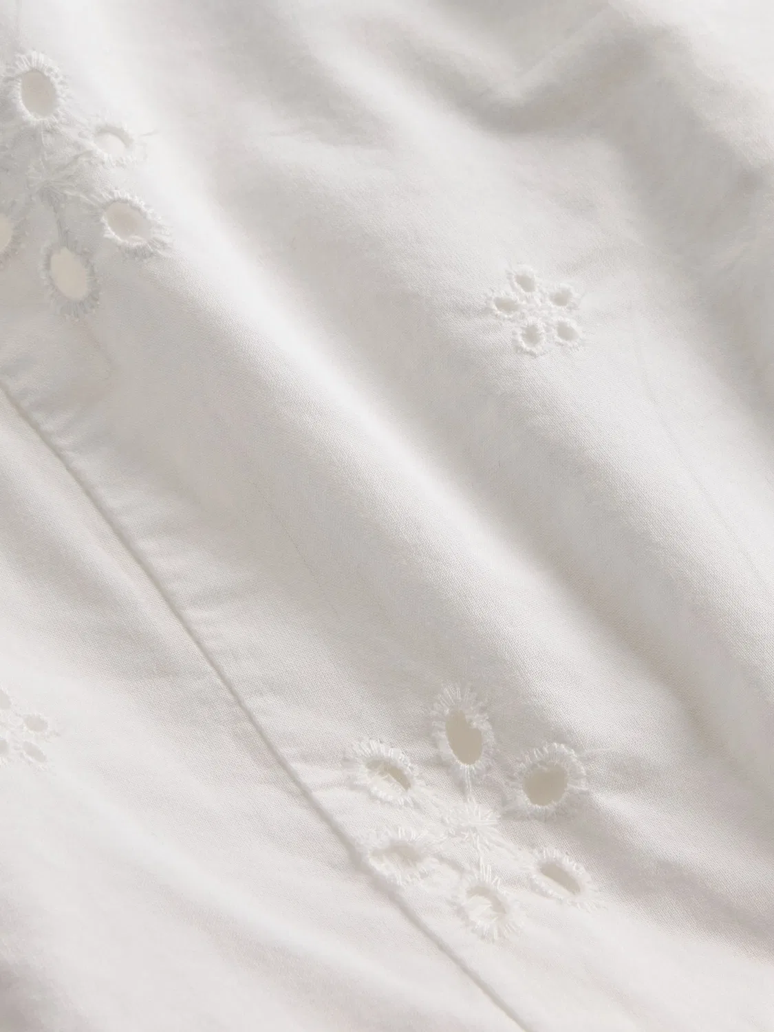 Платье с вышивкой Gap White Eyelet, белое — фото 4
