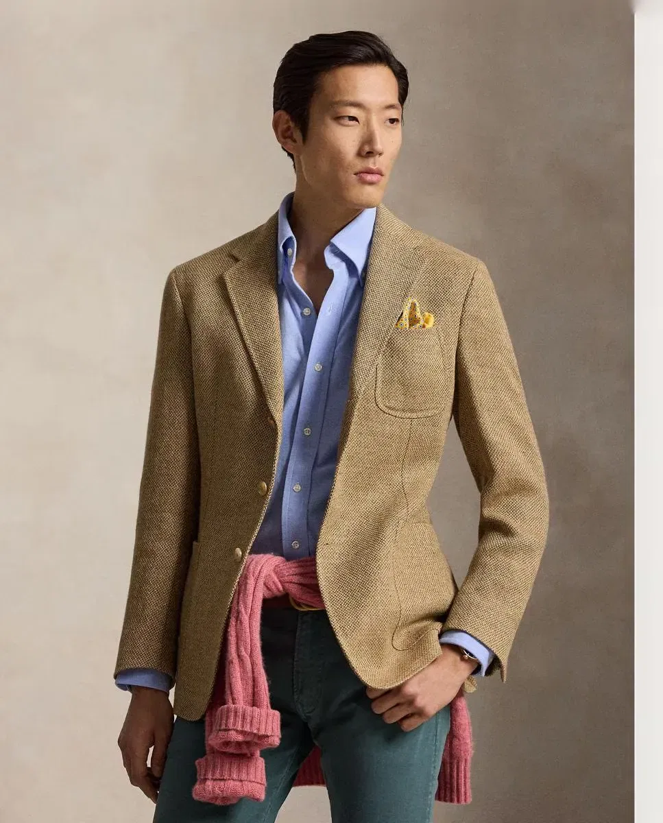 Мужская рубашка оксфорд Regular Fit Polo Ralph Lauren, Azul Claro — фото 4