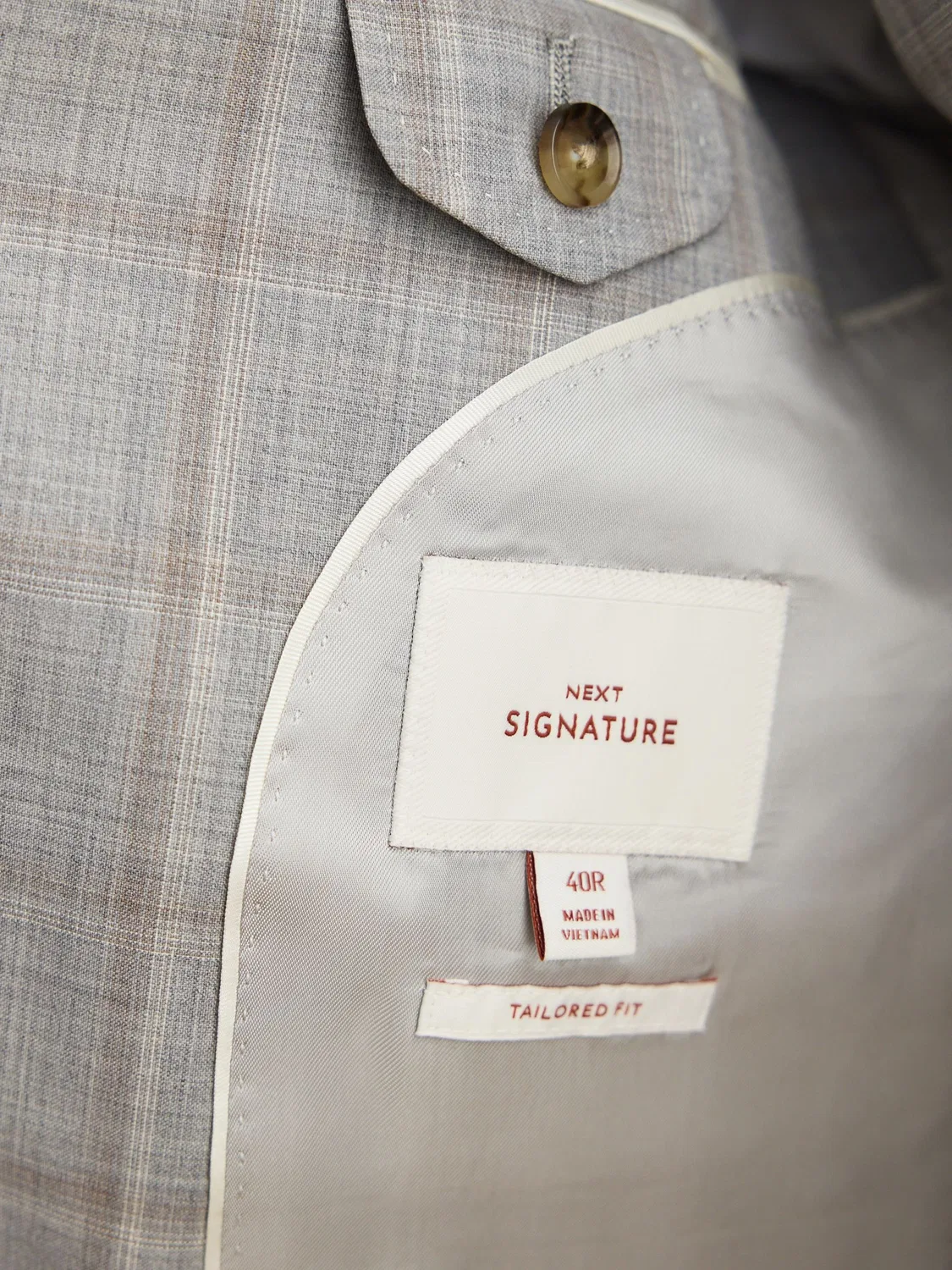 Пиджак классический Grey Check Suit Jacket Next, серый — фото 4