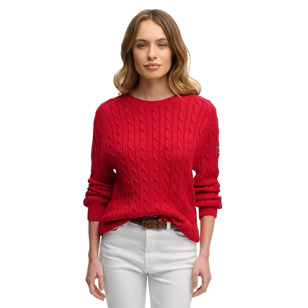 Свитер Slouchy Cable Superdry, красный