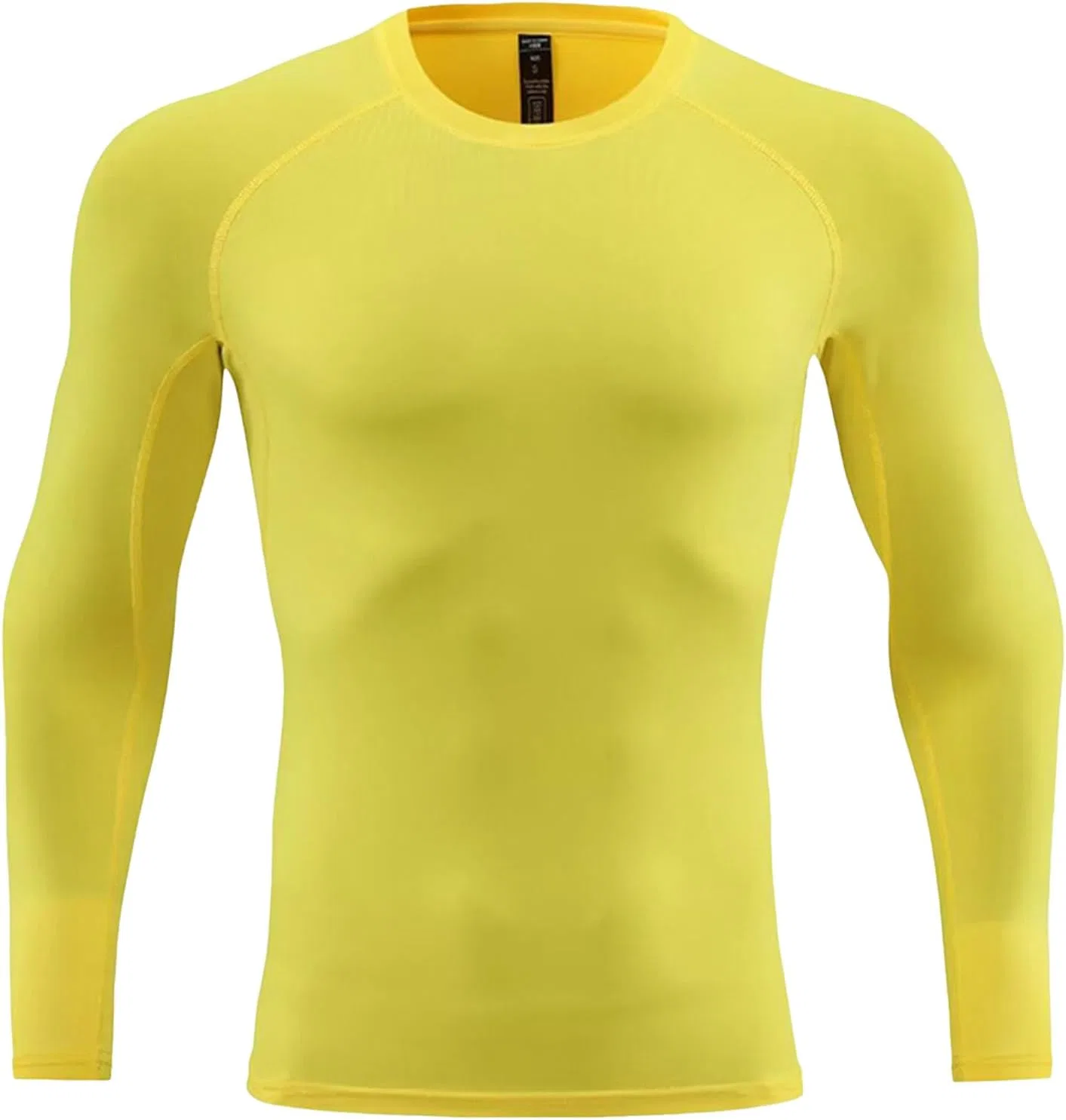 Мужская спортивная футболка с длинным рукавом Crew Neck, Yellow