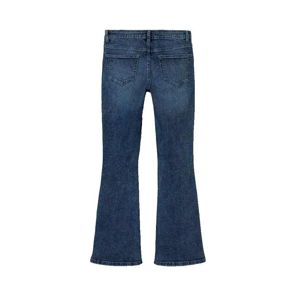 Детские джинсы для девочек клеш с заниженной талией Bli Flared Fit Low Waist Name it, Blue — фото 4