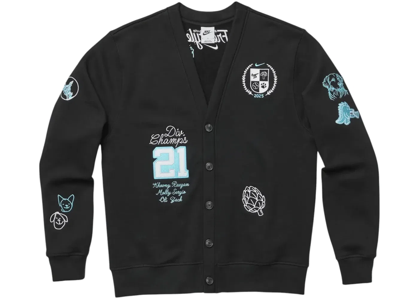 Мужской кардиган с принтом Nike Club x Doernbecher Freestyle Cardigan Black, Black