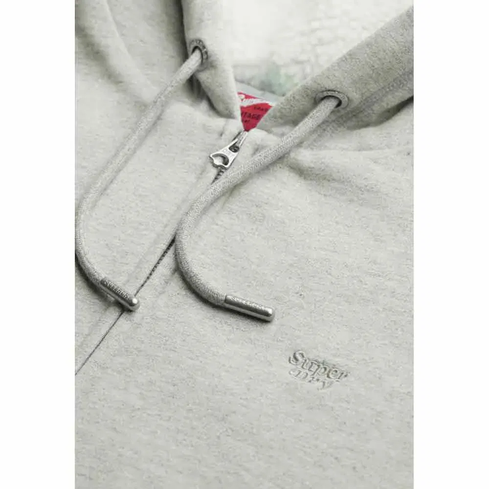 Худи на молнии Superdry Essential Borg Lined, серый — фото 2