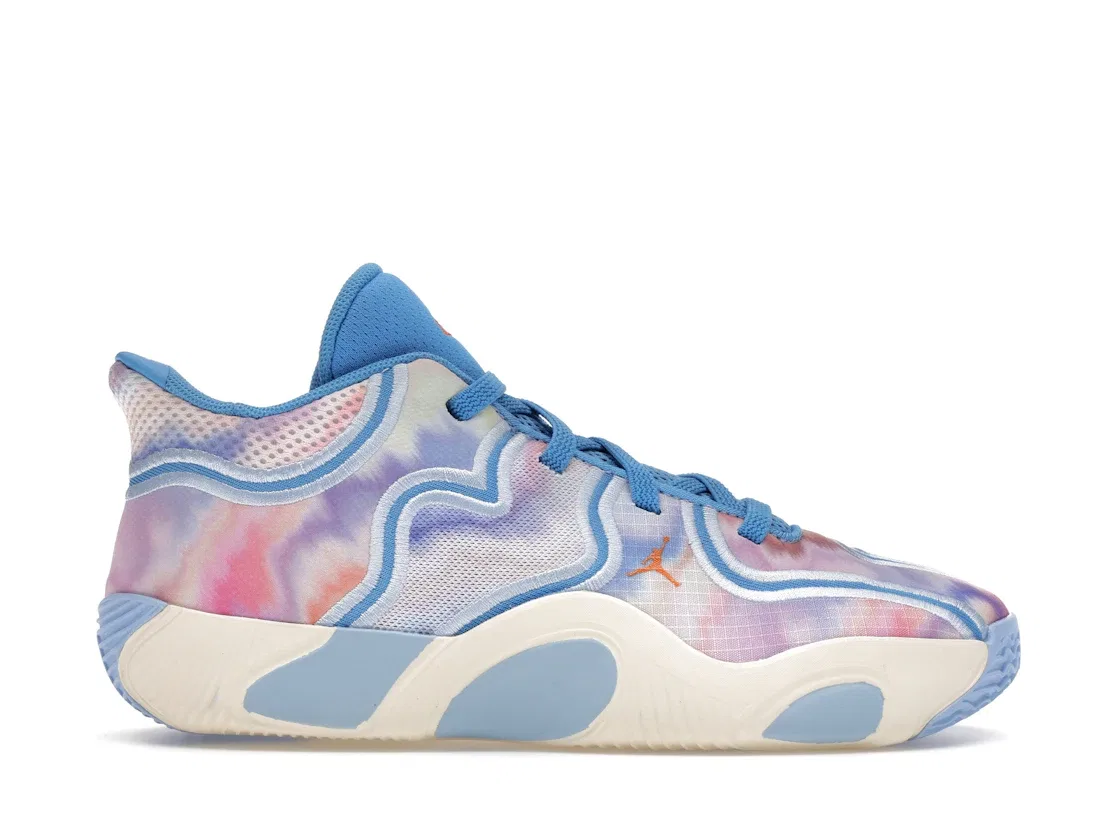 Детские кроссовки для мальчиков с принтом Jordan Tatum 3 Jordan, University Blue/Pale Ivory/Royal Tint/Camellia