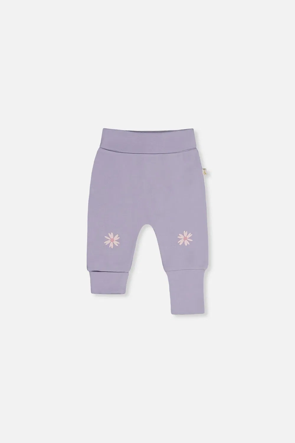 Детские штаны-комбинезон на мягкой резинке комплект 2 шт Deux par Deux, Pink Printed Flowers — фото 2