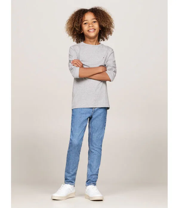 Детский лонгслив для девочек набор 2 шт Longsleeve 2-pack Tommy Hilfiger, серый — фото 2