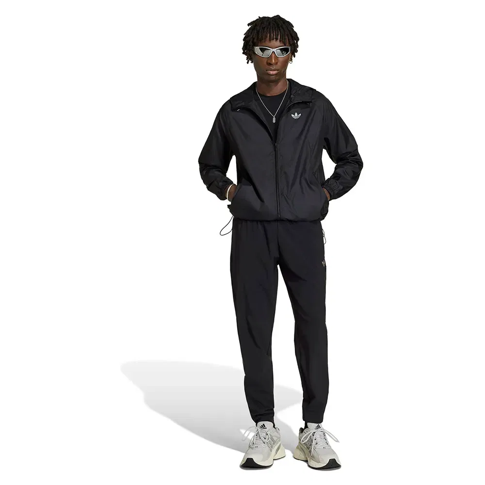 Ветровка Tech Trefoil Essentials Windbreaker Adidas Originals, черный — фото 4