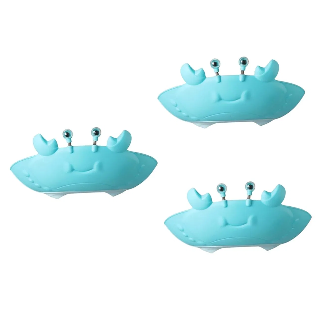 Набор шапочек для душа, 3 шт, BESTonZON, силикон, 15x11 см, Blue