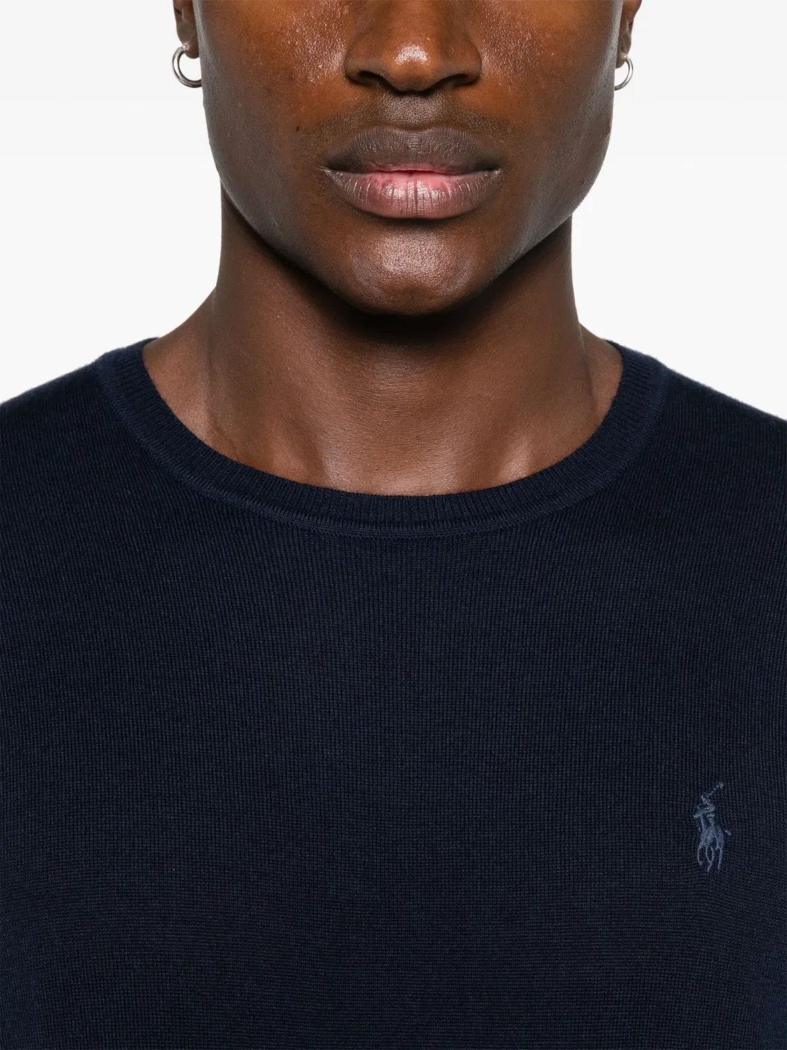 Свитер с вышивкой Polo Pony Polo Ralph Lauren, темно-синий — фото 3