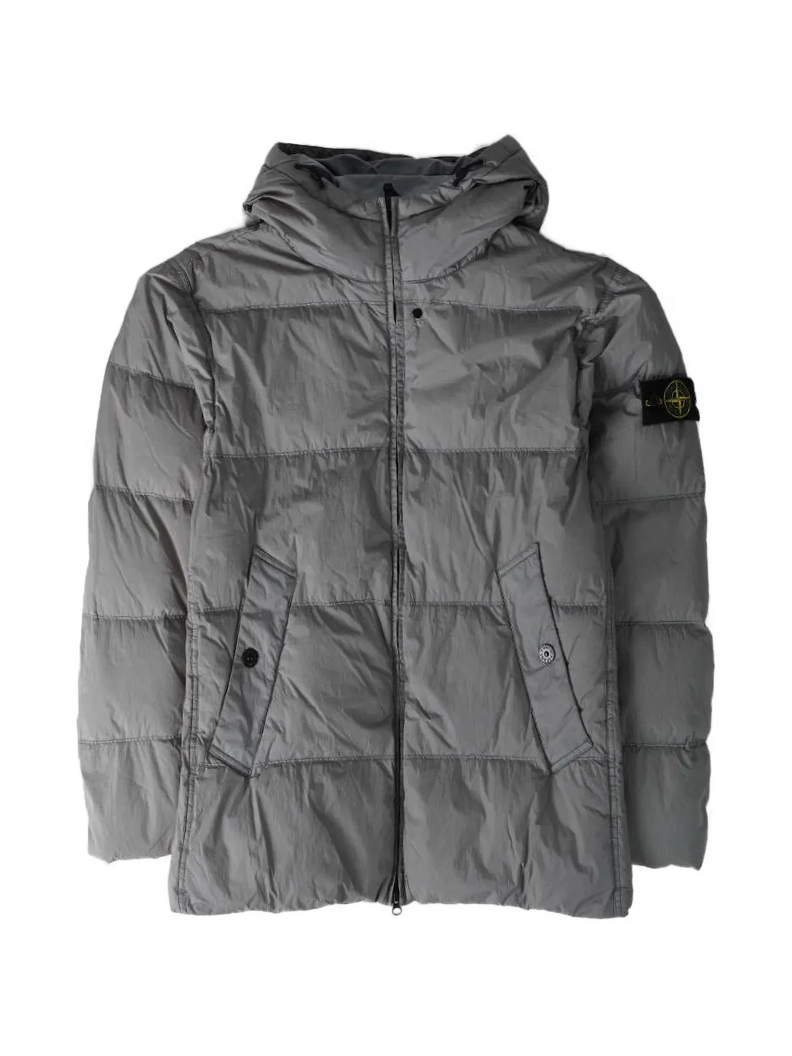 Куртка с капюшоном Crinkle Reps NY серая Stone Island, серый