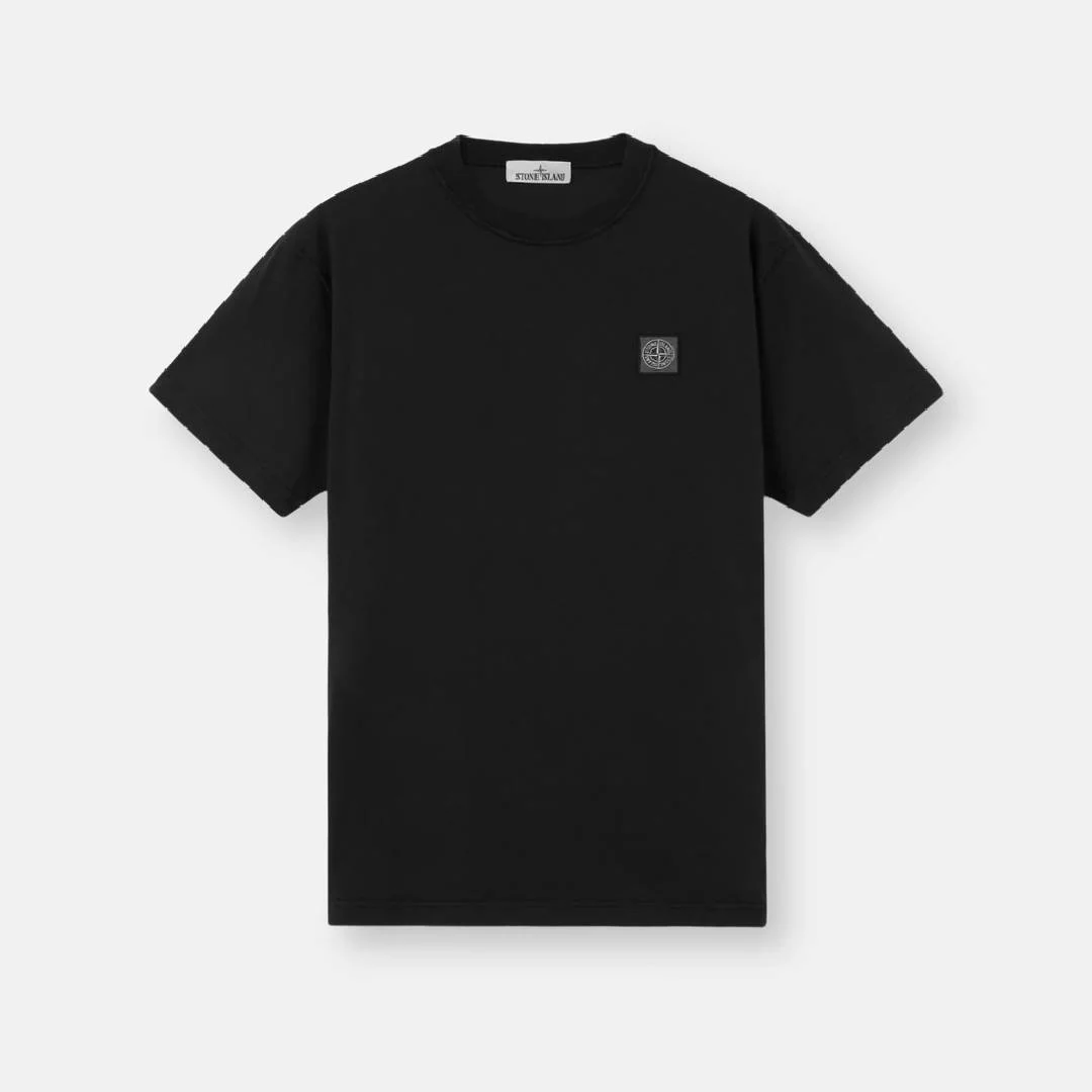 Мужская футболка Stone Island Slim-fit With Compass Patch, черный