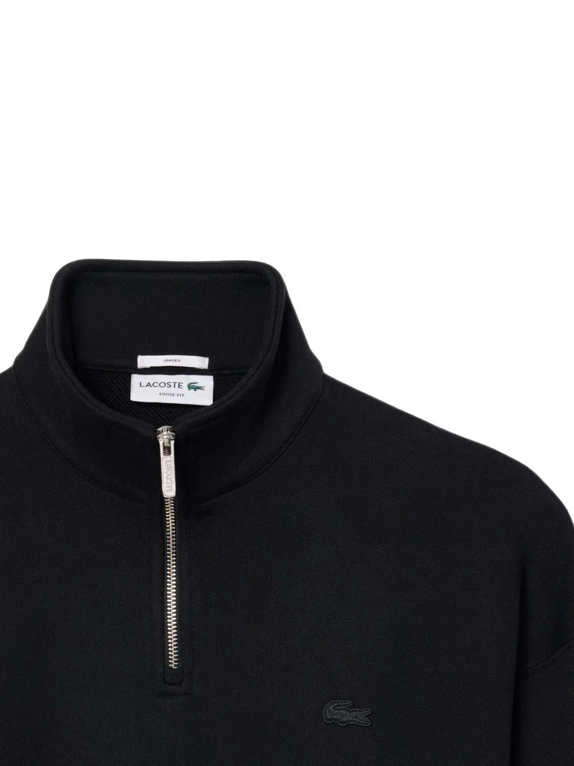 Толстовка на молнии черная Lacoste, черный — фото 2