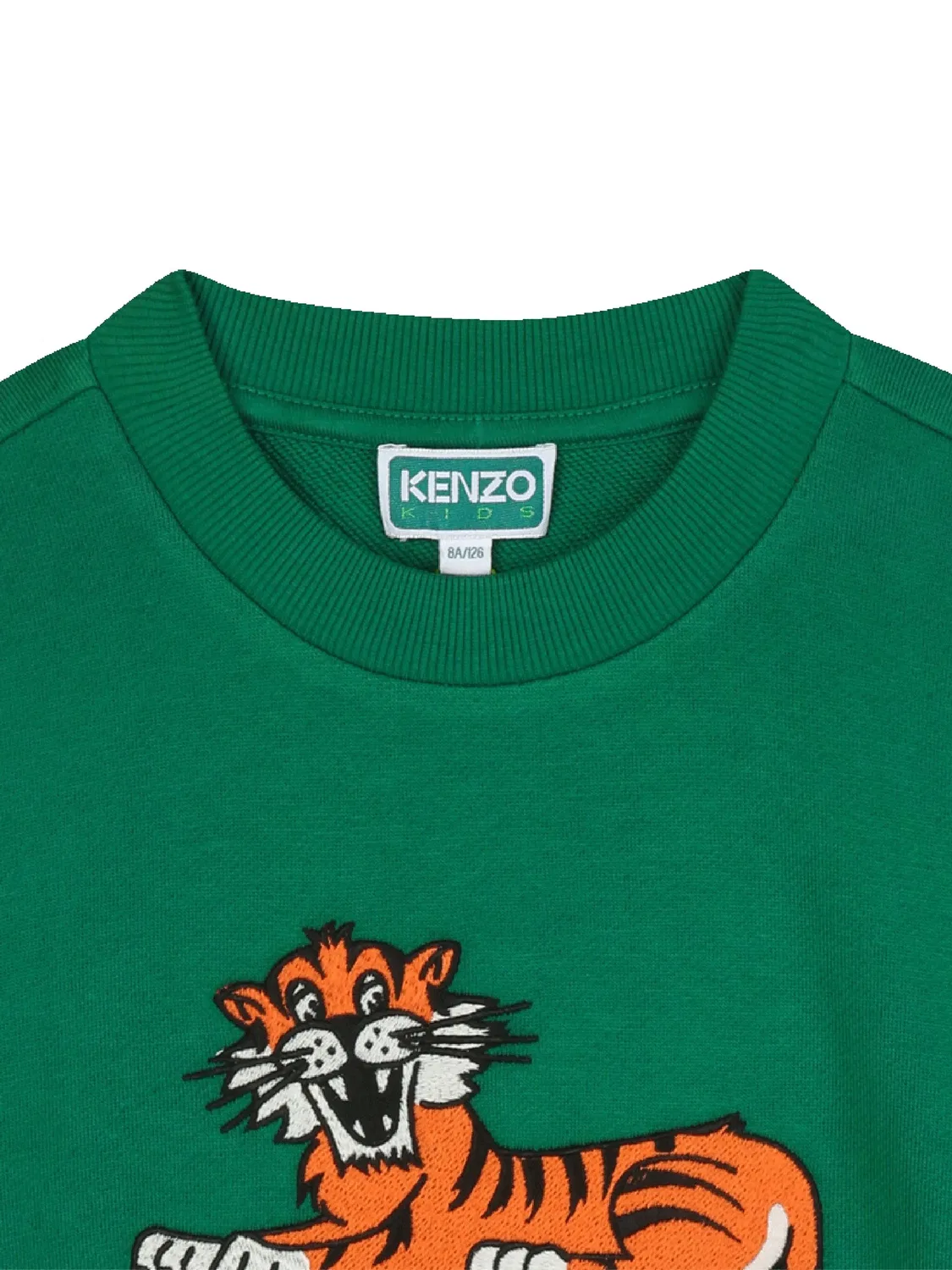 Свитшот с тигровым графическим рисунком Kenzo, зеленый — фото 2