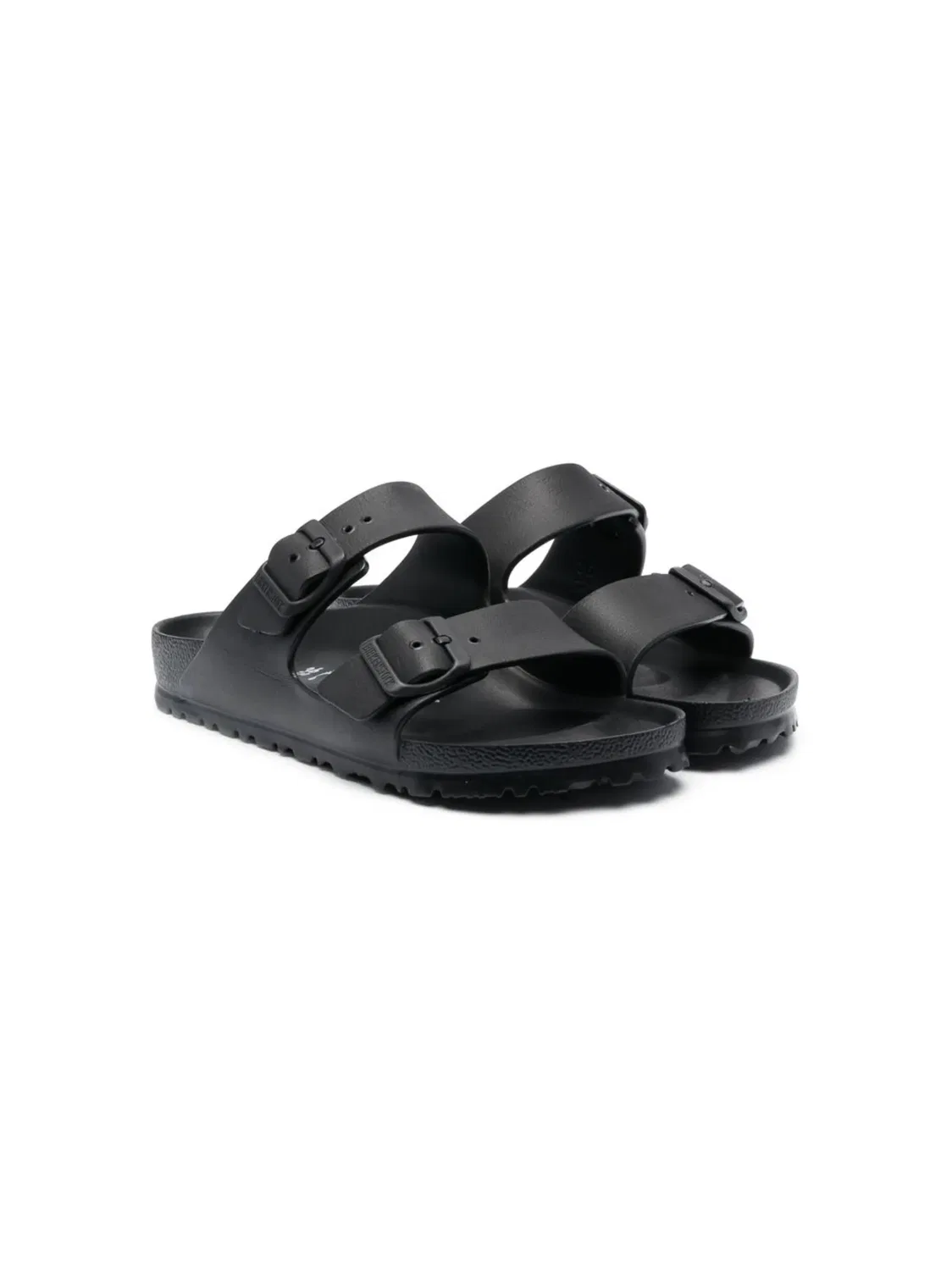 Сандалии с двойной пряжкой и открытым носком Birkenstock, черный