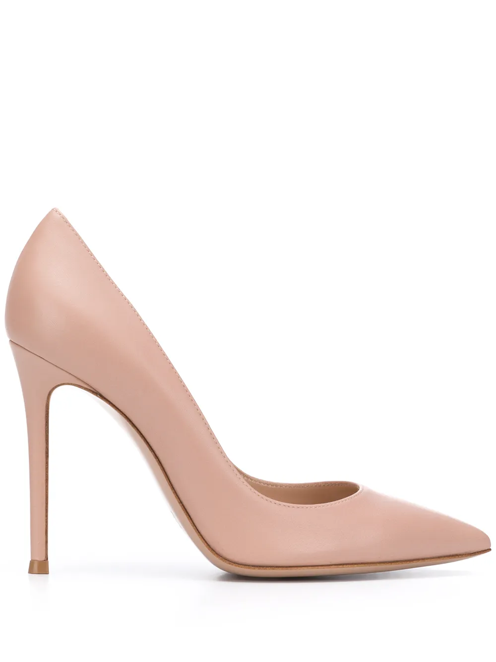 Туфли на каблуке с заостренным носком Gianvito Rossi, нейтральный