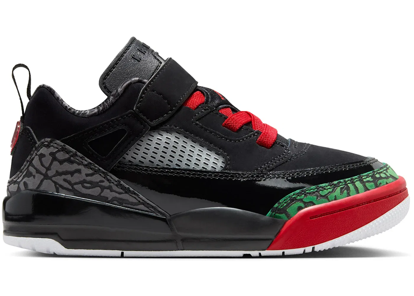 Детские кроссовки Lifestyle Jordan Spizike Low OG (2025) (PS) Jordan, Black/Classic Green/White/Varsity Red