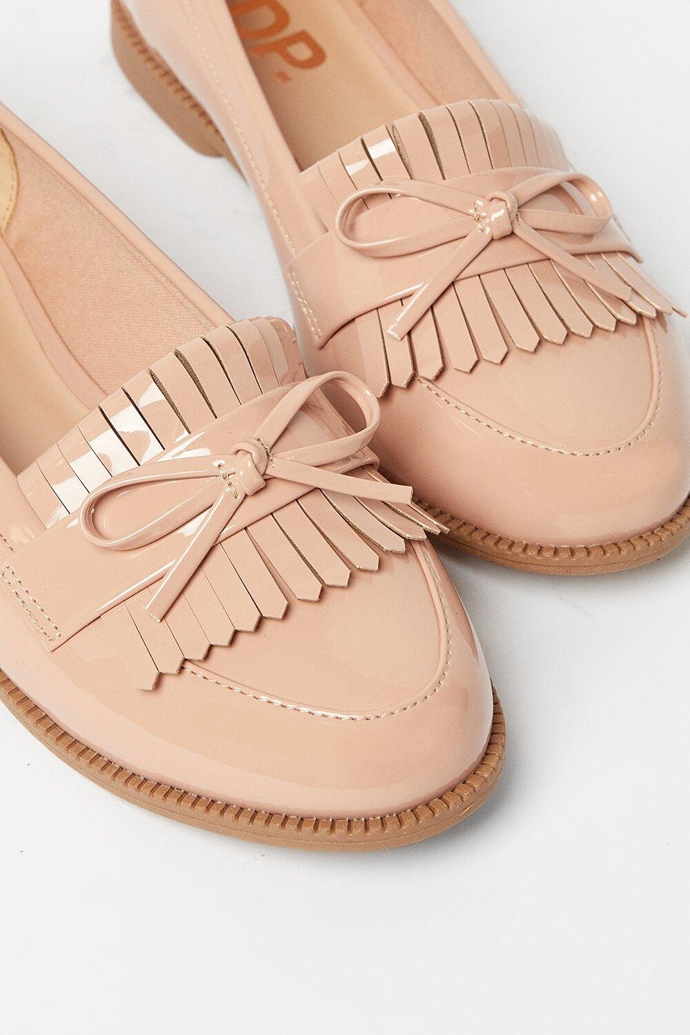 Широкие лоферы Loretta с кисточками Dorothy Perkins, розовый — фото 4