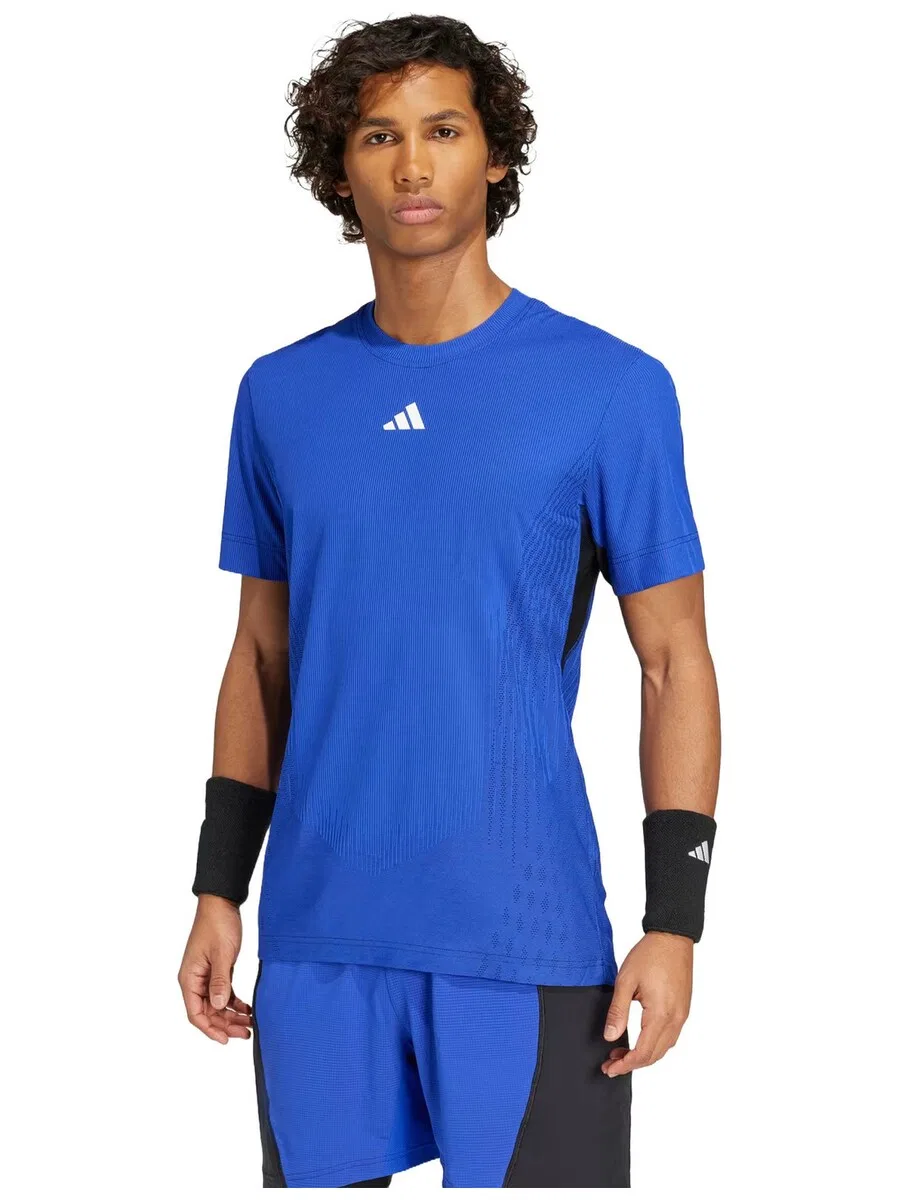 Футболка ADIDAS 'adidas Airchil Tee Pro Lucid' синего цвета — фото 2