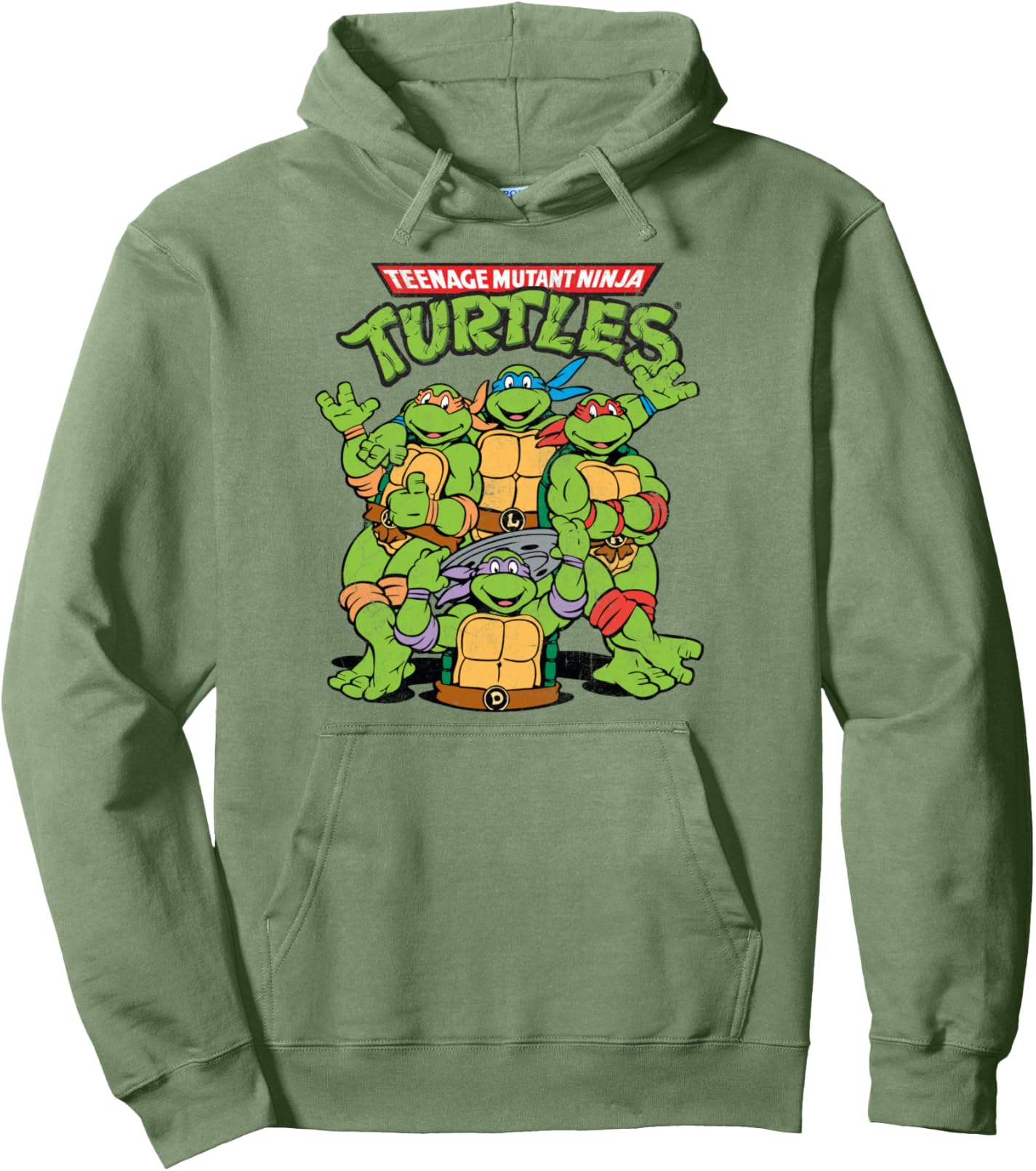 

Худи Teenage Mutant Ninja Turtles Classic Retro Logo, зеленый