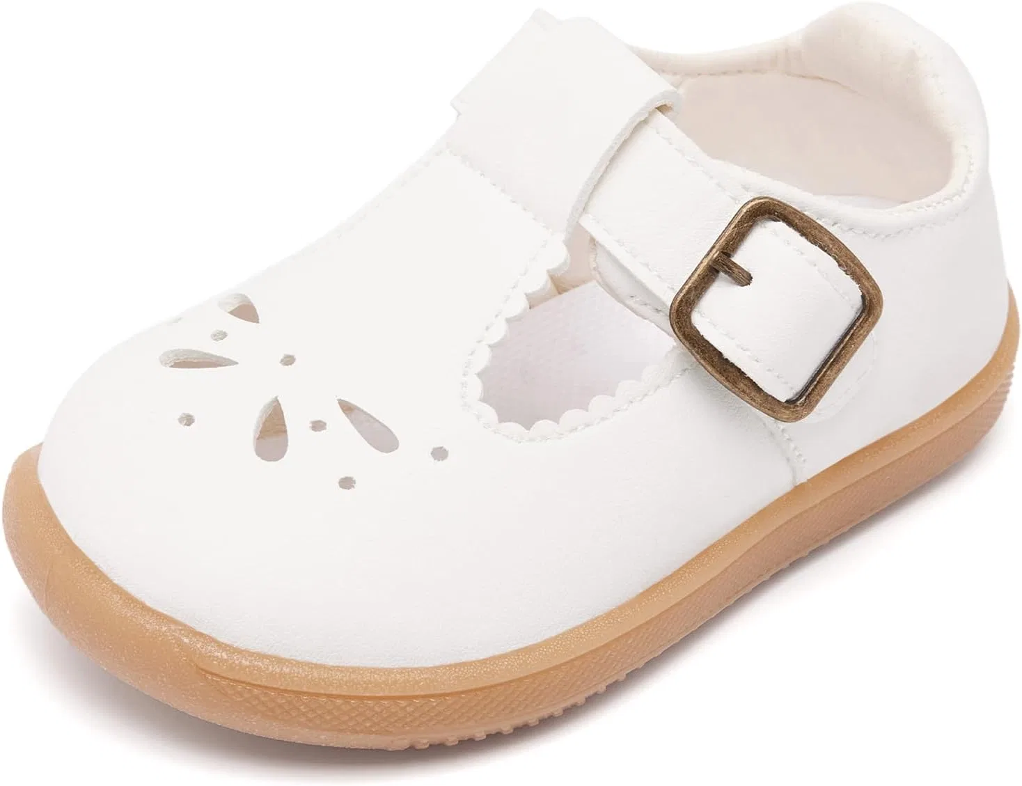 Детские балетки для девочек с широкой колодкой PGVVY, White