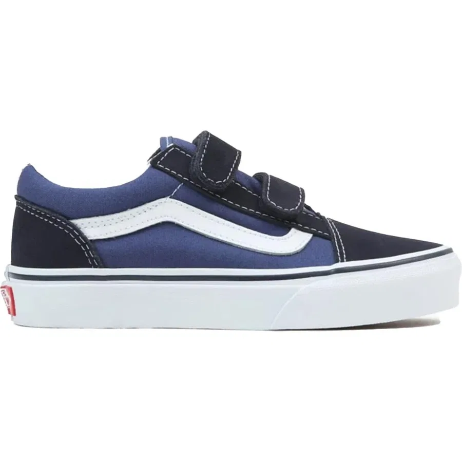 Детские кеды Old Skool V Vans, Темно-синий/Белый — фото 3