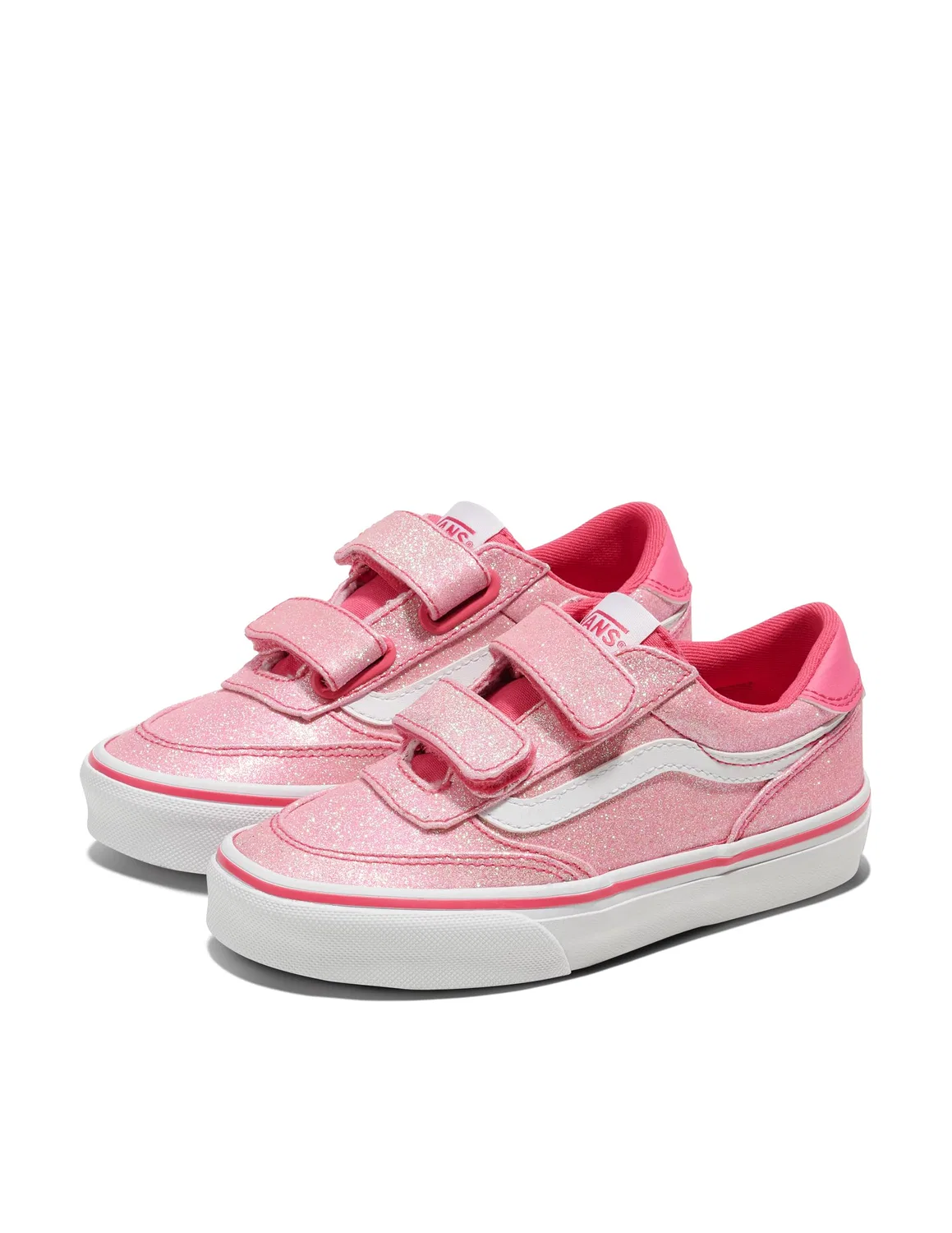 Детские кроссовки для девочек с принтом Brooklyn LS V Vans, Candy Pink — фото 2